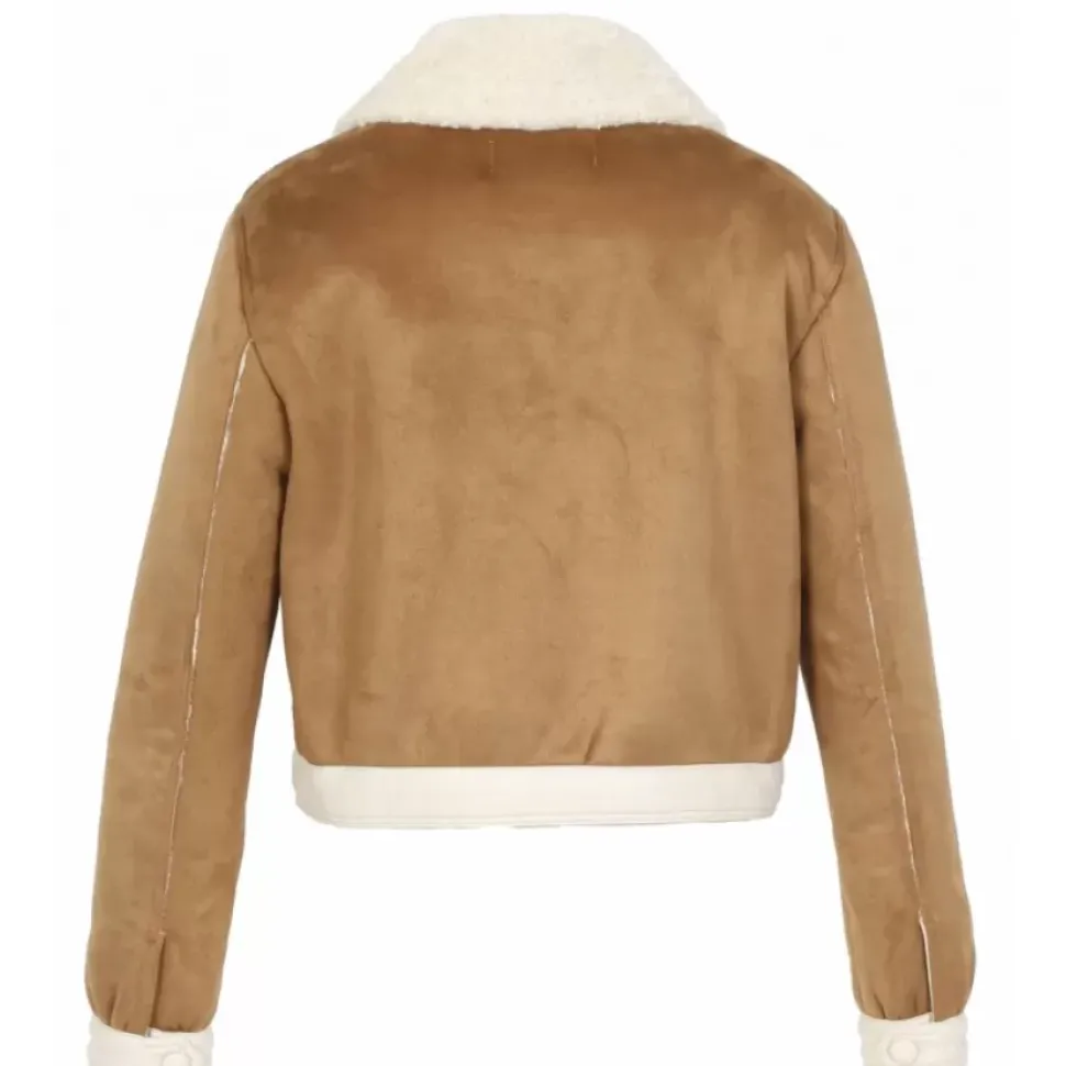 OAKWOOD Vestes^Tower Tan - Veste Courte Effet Mouton Retourne