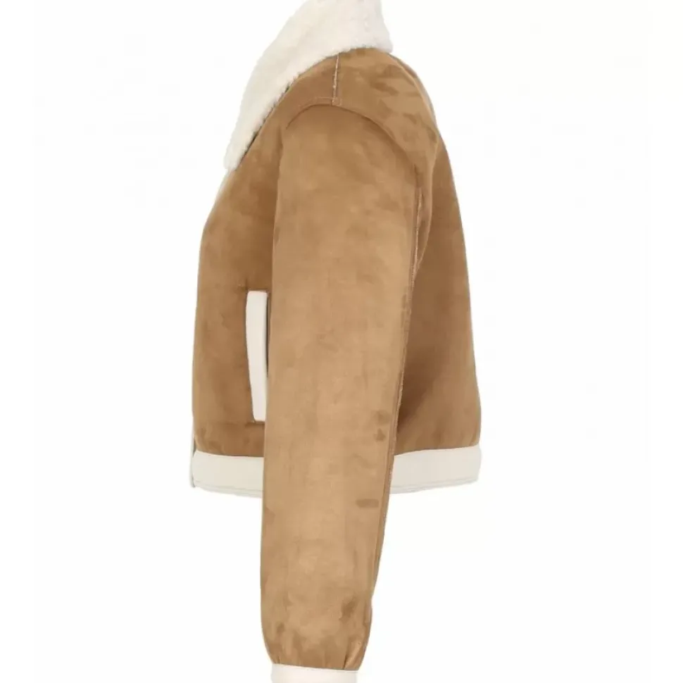 OAKWOOD Vestes^Tower Tan - Veste Courte Effet Mouton Retourne