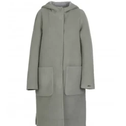 OAKWOOD Manteaux^University Bi Amande/Gris Clair - Manteau A Capuche Long En Laine