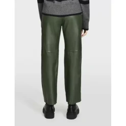 OAKWOOD Pantalons^Uranus Kaki - Pantalon Large Cuir Veritable