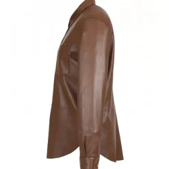OAKWOOD Tops Et Chemises^Valentina Tan - Chemise En Cuir Veritable Poche Plaquee