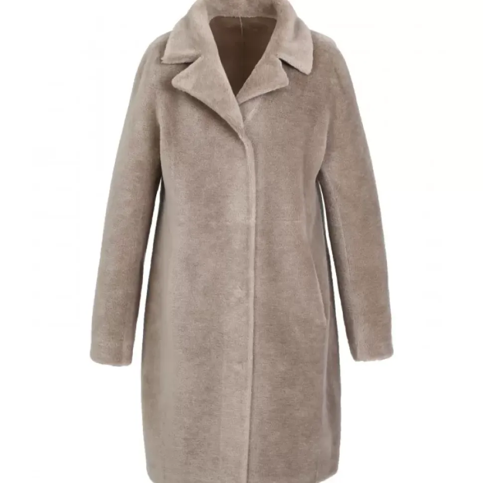 OAKWOOD Manteaux^Venus Taupe - Manteau Reversible En Laine