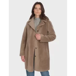 OAKWOOD Manteaux^Venus Taupe - Manteau Reversible En Laine