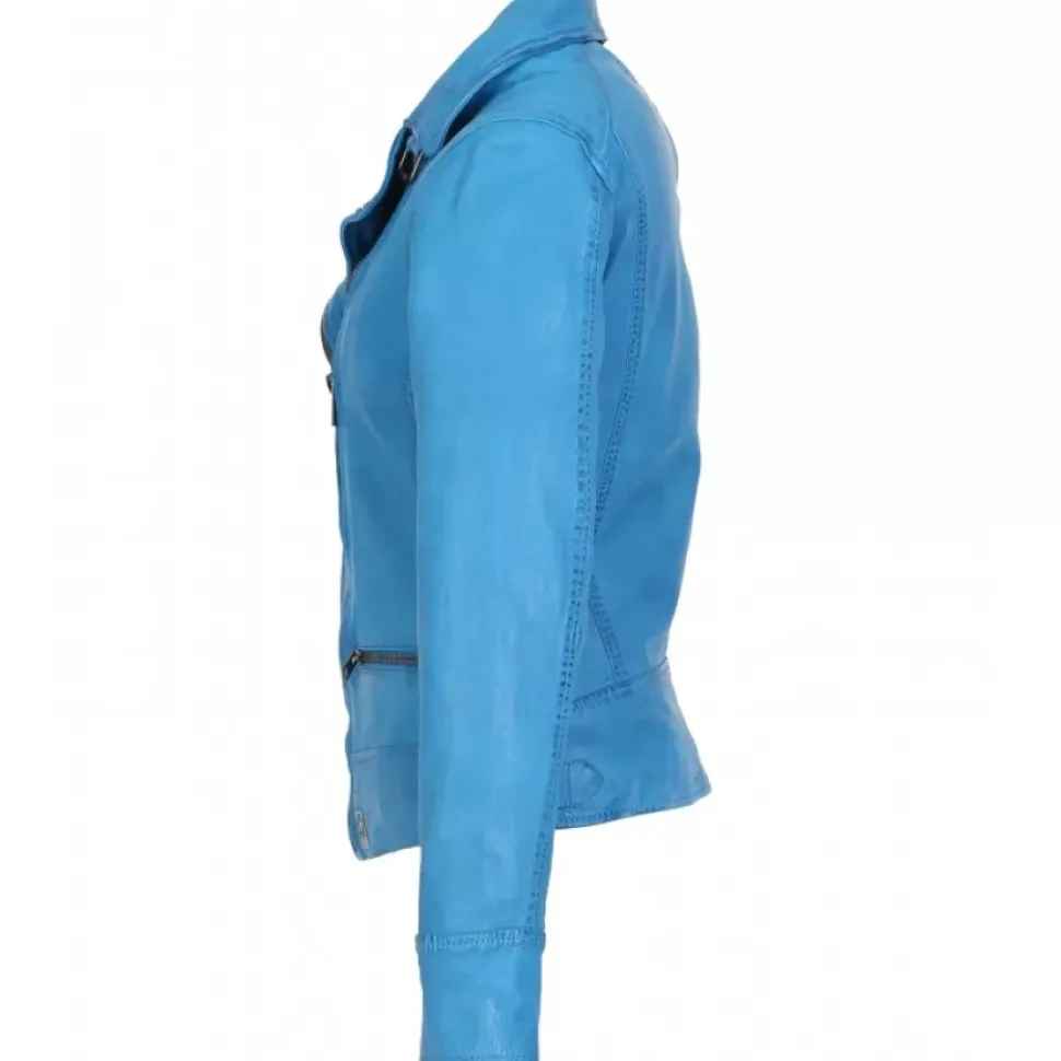 OAKWOOD Blousons^Video Denim - Blouson En Cuir Veritable Effet Lave