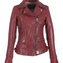 OAKWOOD Blousons^Video Feu - Blouson En Cuir Veritable Effet Lave