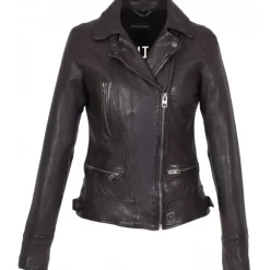 OAKWOOD Blousons^Video Violet - Blouson En Cuir Veritable Effet Lave