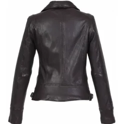 OAKWOOD Blousons^Video Violet - Blouson En Cuir Veritable Effet Lave