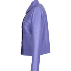 OAKWOOD Vestes^Volga Indigo - Veste Courte En Cuir Veritable