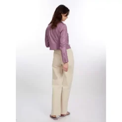 OAKWOOD Blousons^Yoko Lilas - Blouson Court En Cuir Veritable